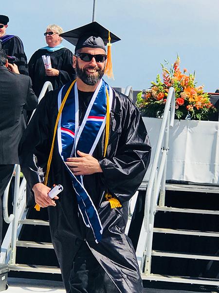 Diesel Program Graduate in Cap and Gown